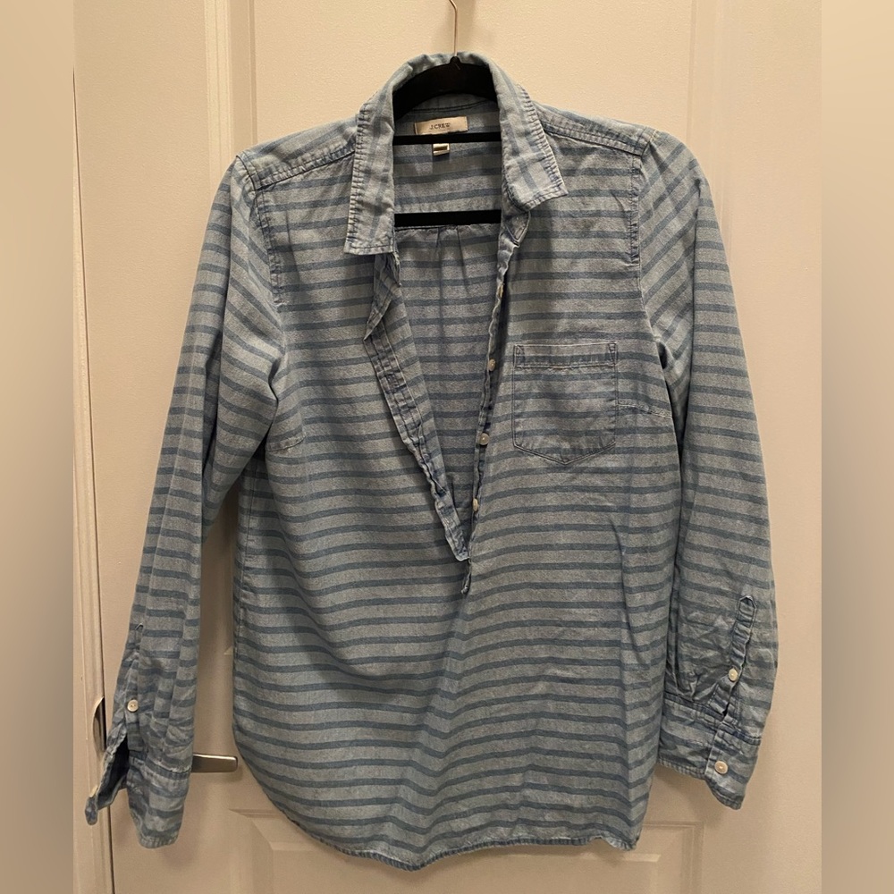 J crew striped denim shirt